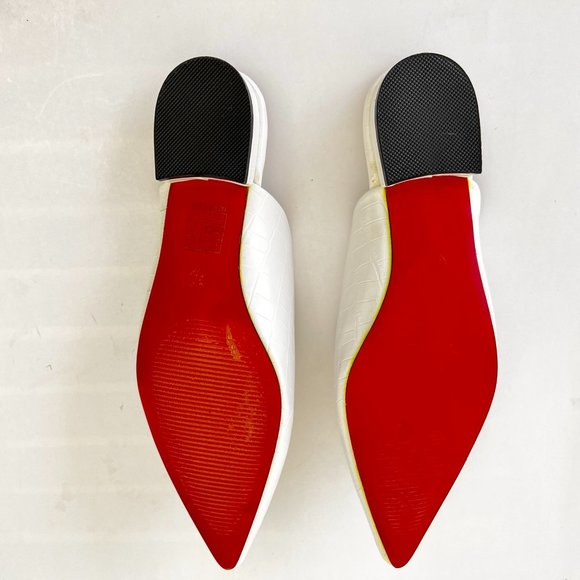 NEW Crocodile Pattern Flat Mules with Rhinestone & Faux Pearl, Sz EU 38( US 7.5) - Picture 8 of 14